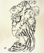 Egon Schiele Aunt and Nephew Germany oil painting artist